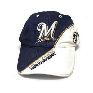 47 Brand Milwaukee Brewers Baseball Cap Navy White Embroidered M Logo‎ Men